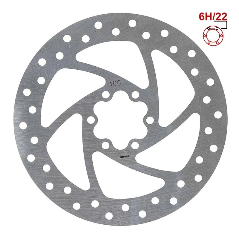 Disque de frein 160mm 6H argent