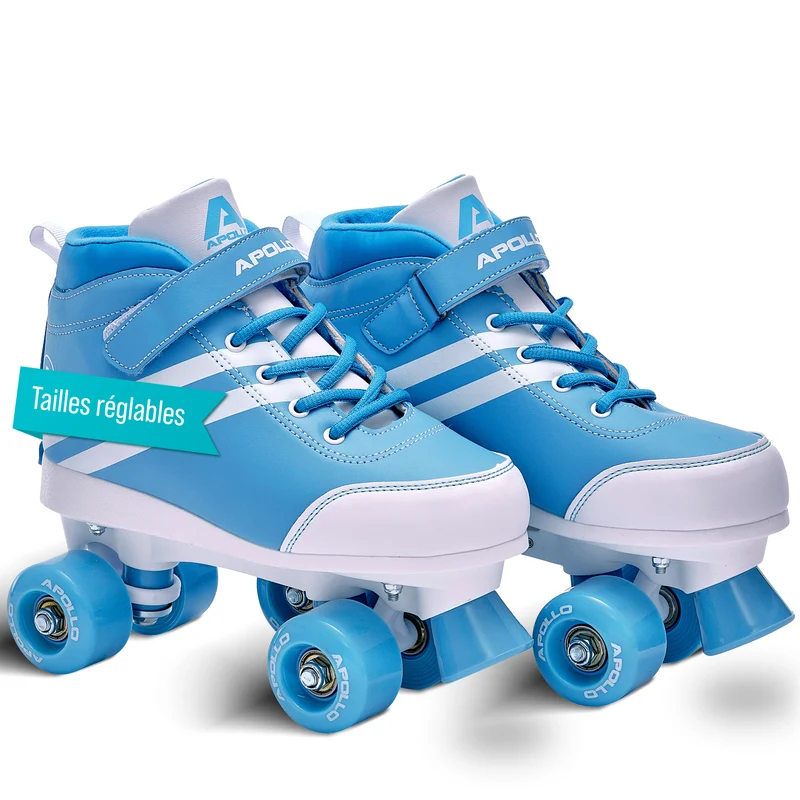 Soft Boots patins à roulettes enfants filles disco - pointure réglable - Blueberry