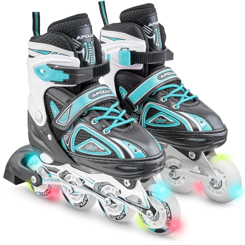 Super Blades X Pro - Rollers avec roues à LED illuminées - Menthe