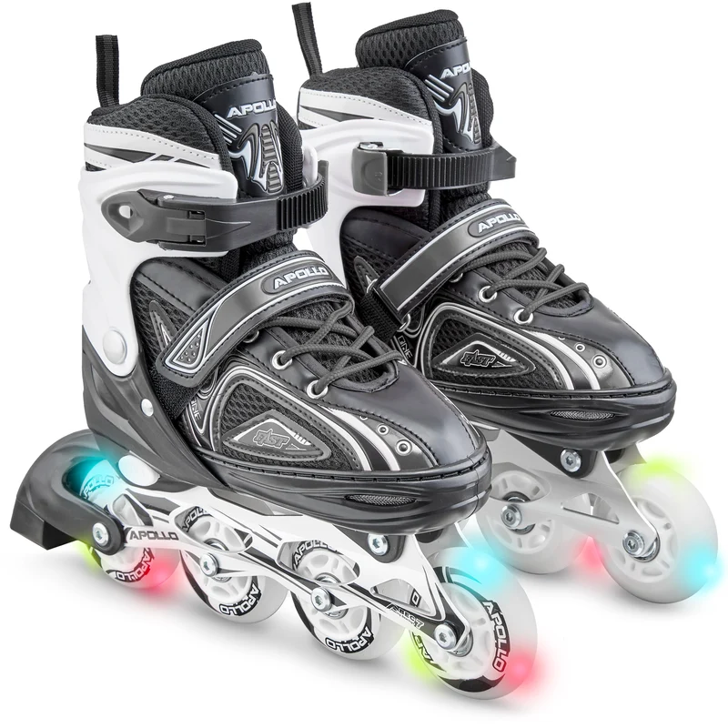 Super Blades X Pro - Rollers avec roues à LED illuminées - Noir