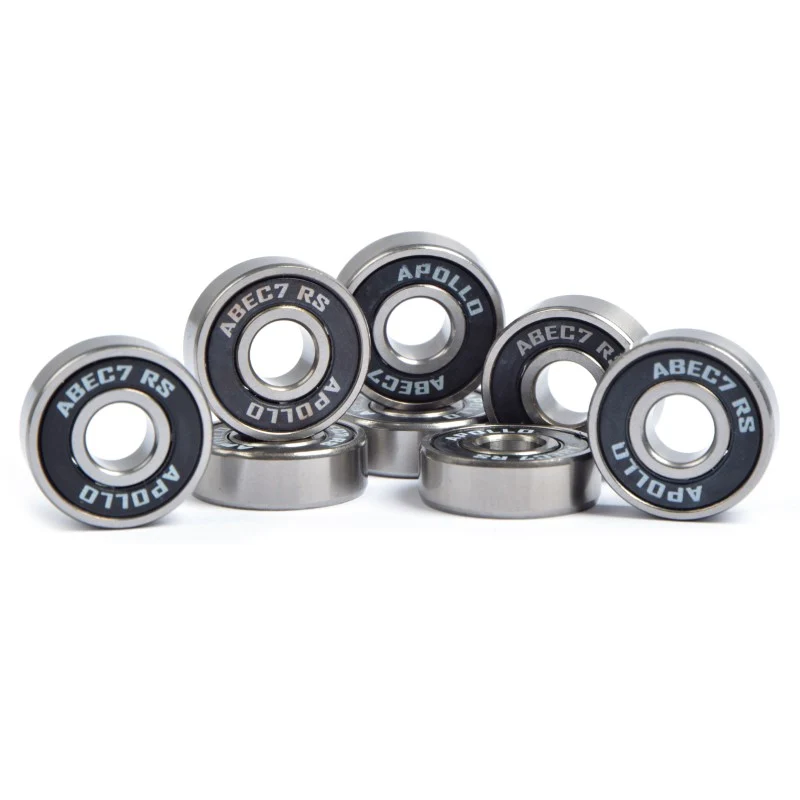 Apollo Speedballs 8x noir - Jeu de roulements à Billes, paliers 2,1x0,7cm ABEC 7