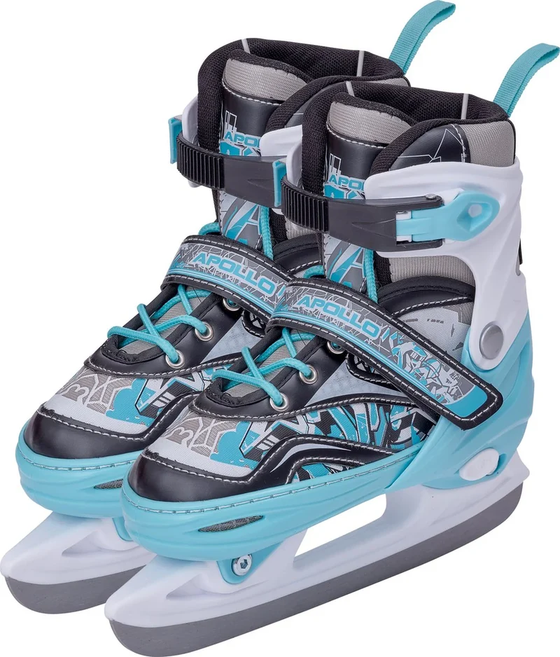 Patins à glace femme X Pro - pointure ajustable - Menthe/Noir