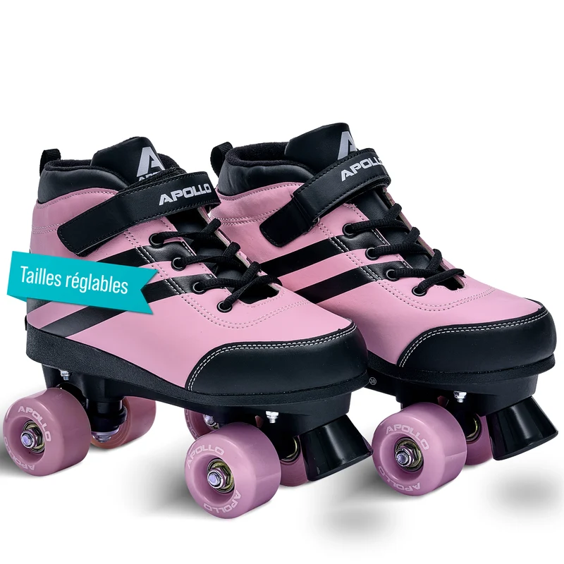 Soft Boots patins à roulettes enfants filles disco - pointure réglable - Pink Revolution