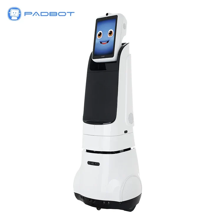 Robot d'accueil PadBot X1 – Reconnaissance faciale guidée