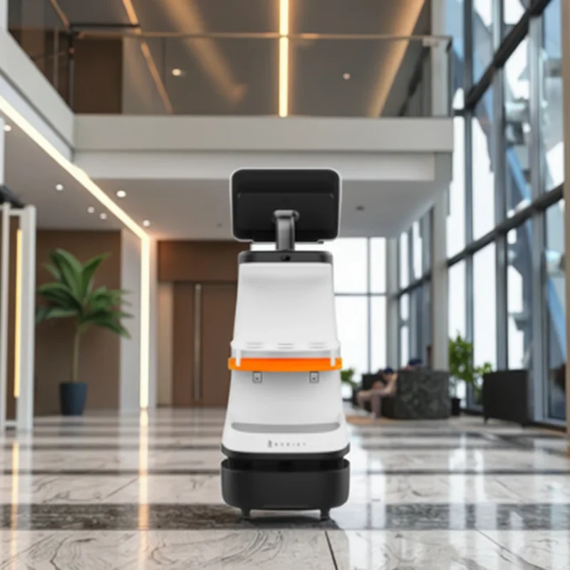 Robot Réceptionniste IA avec Reconnaissance Faciale – ROBINT X – Double Écran 13,3" et 18,5" – ChatGPT Intégré – Navigation LDS SLAM – Autonomie 12h