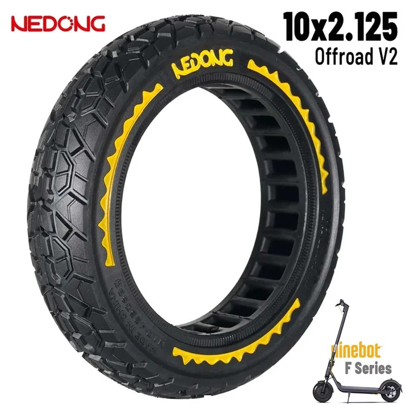 Pneu plein 10×2.125-6.5 42.5 mm jaune Nedong