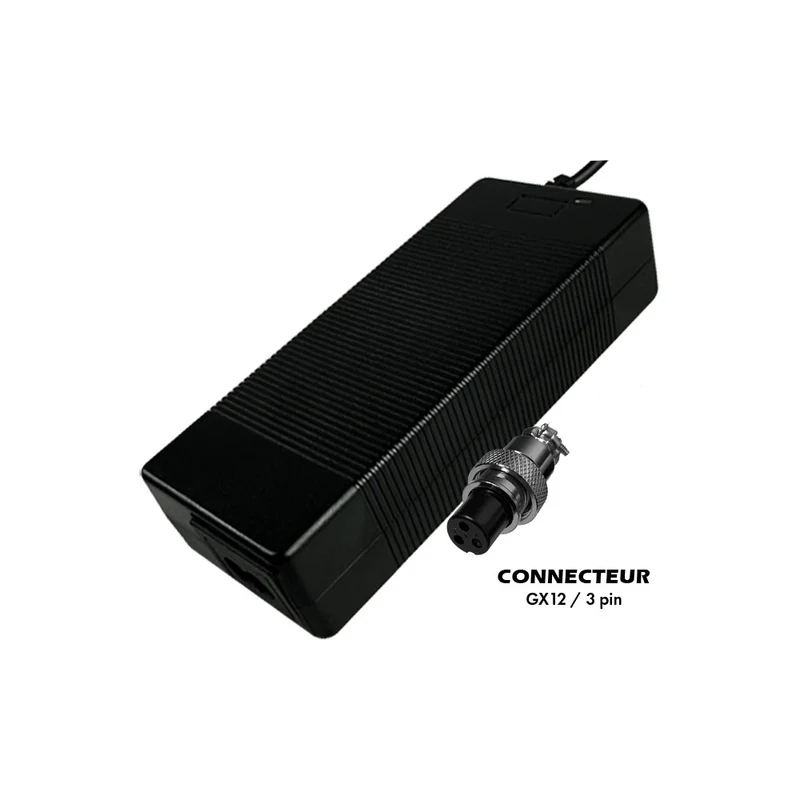 Chargeur 42V 2A Pour Batterie 36V (Connecteur GX12-3p)