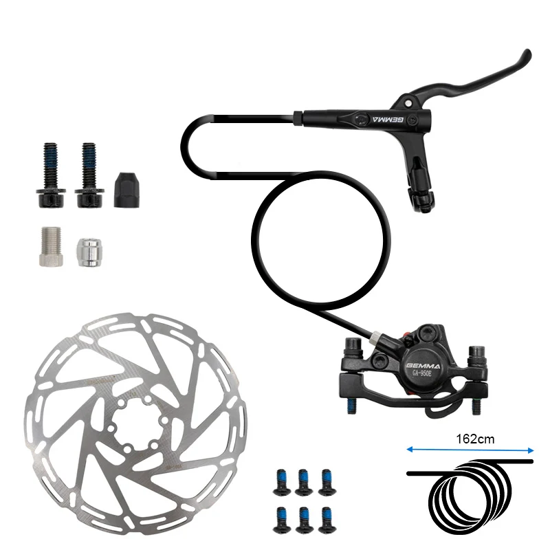 Kit de frein hydraulique arrière - étrier 4 pistons - levier - 1,62 m - disque 180 — Ewheel