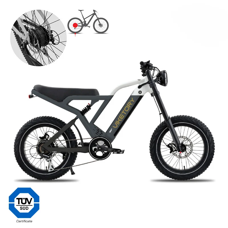 Commando — Fatbike gris graphite et blanc — Viketory