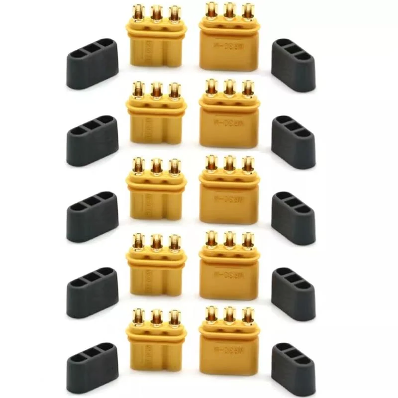 Connecteurs MR30 Amass avec protecteurs – lot de 10 (5 mâles et 5 femelles)