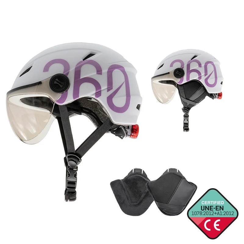 GLOOB Urbain - Bianco/Violet – Oreillettes Amovibles